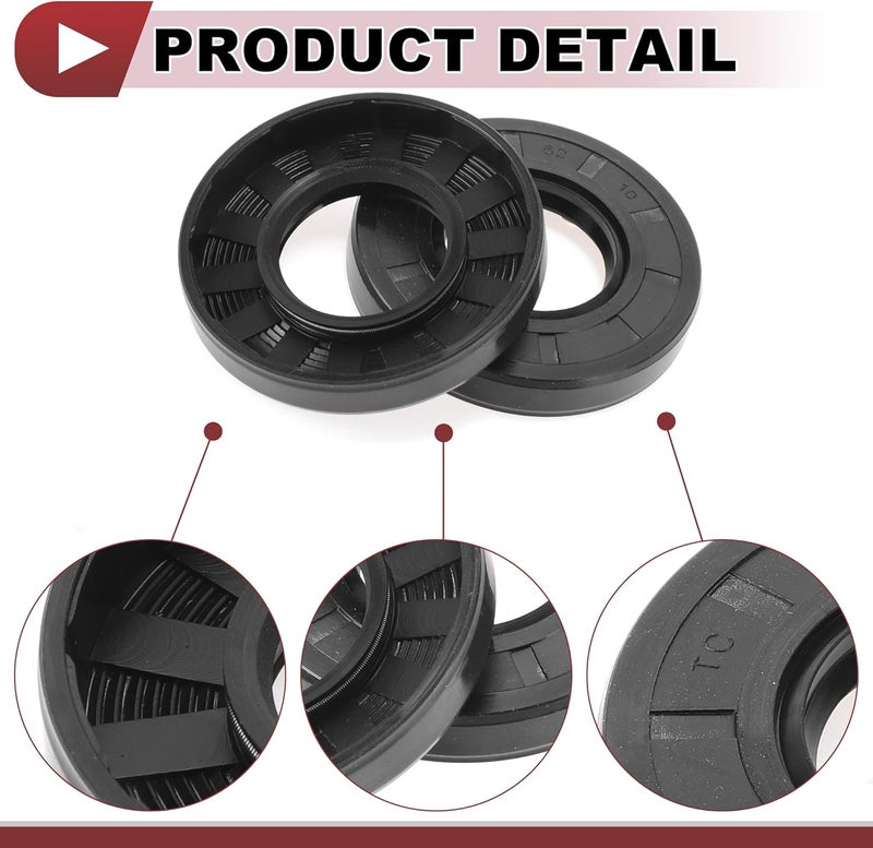 HEROFFIX 5 Pcs Rotary Shaft Seal High Pressure Oil Seal 30x62x10mm Black Nitrile 70 Durometer Rubber - Image 5